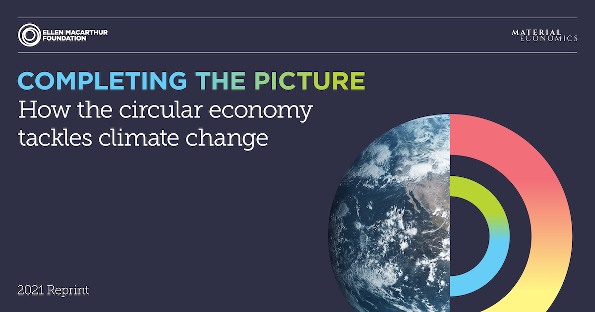 The #circulareconomy is key to tackling climate change. In a new foreword to our Completing the Picture report, <a href="/ellenmacarthur/">Ellen MacArthur</a> says: ‘If we want to fix the climate, we have to transform the economy — and not only the way it’s powered.” 

bit.ly/3ntHiS2 #COP26