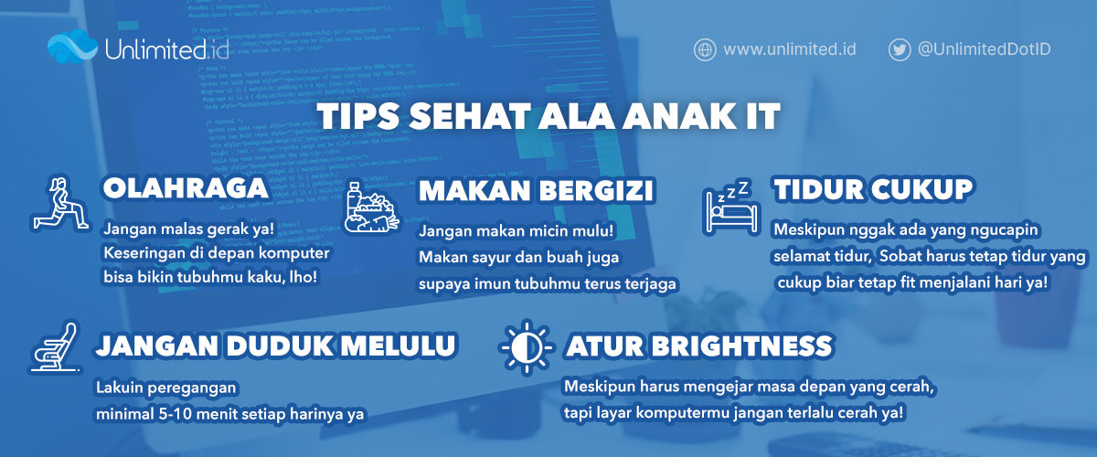 UnlimitedDotID's tweet image. Sobat Unlimited, apa sih yang biasanya kalian lakuin biar tetep fit?

#SobatUnlimited #tipswebsite #website #Unlimiteddotid #Webhosting #websitedesign #websitedevelopment #websitedesigner #anakIT #dramaanakIT #teknologi #IT