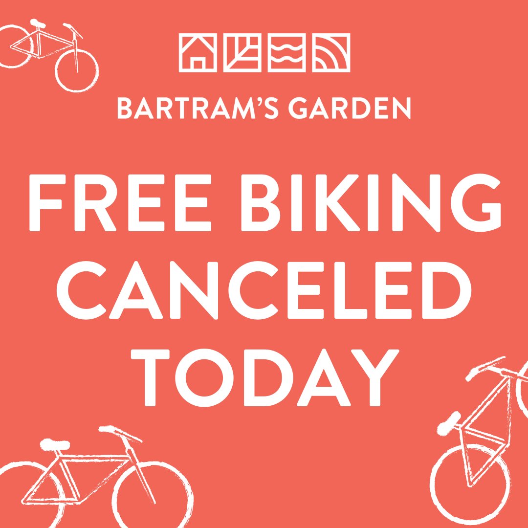 🌧️ WEATHER UPDATES:
TODAY 10/29 - Free biking CANCELED due to rain.
Saturday 10/30 - Biking will happen rain or shine! Please dress accordingly. 🚲

LEARN MORE: bartramsgarden.org/event/free-bik…