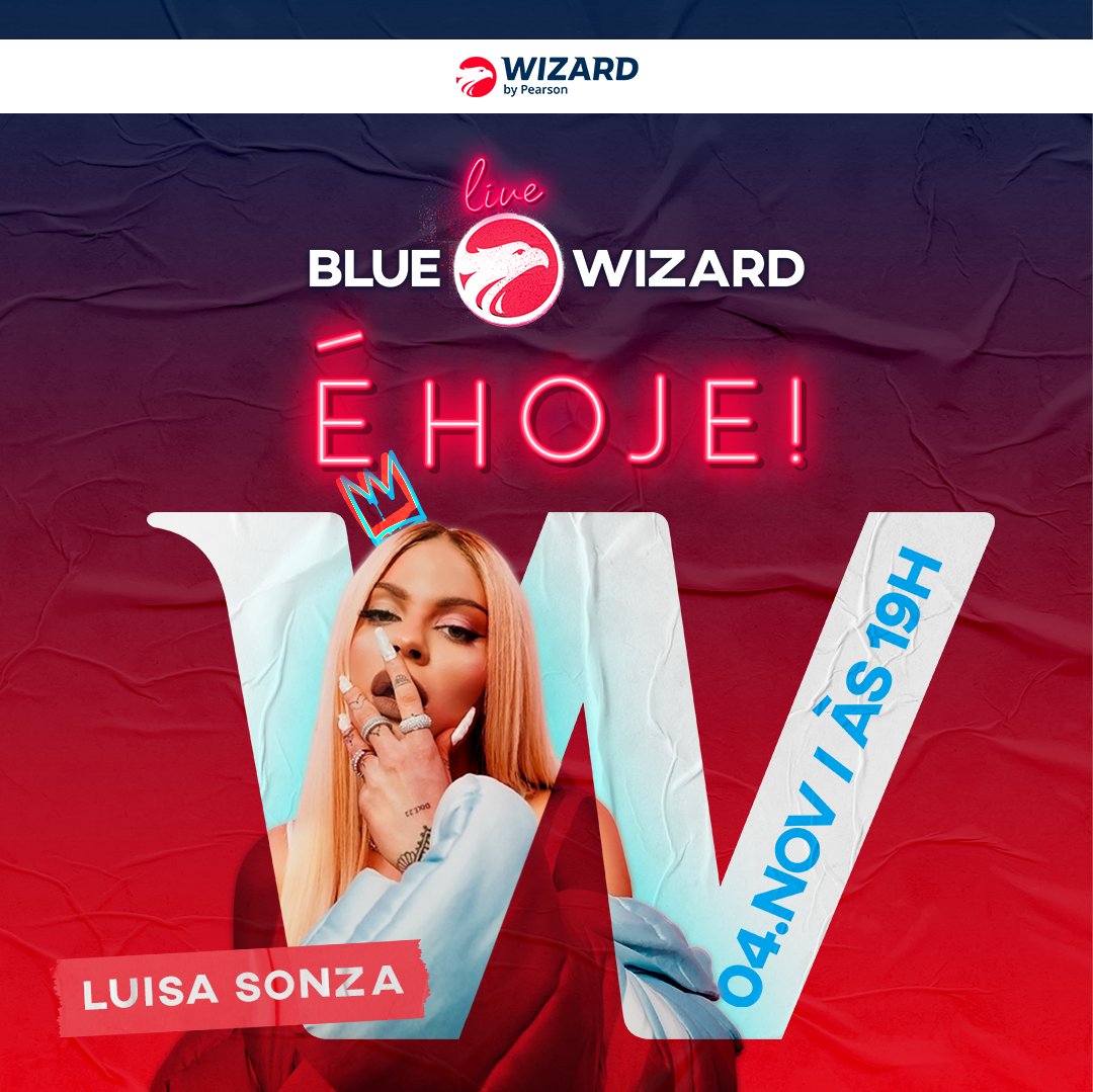 WizardBrazil's tweet photo. É hoje! 🥳
Aperta o cinto que vamos entrar no modo #LiveBlueWizard com o show da @luisasonza.
Inscreva-se: https://t.co/wTtZymbaHn
#WizardByPearson #LiveBlueWizard #LuisaSonza https://t.co/58ARJ2W8dx