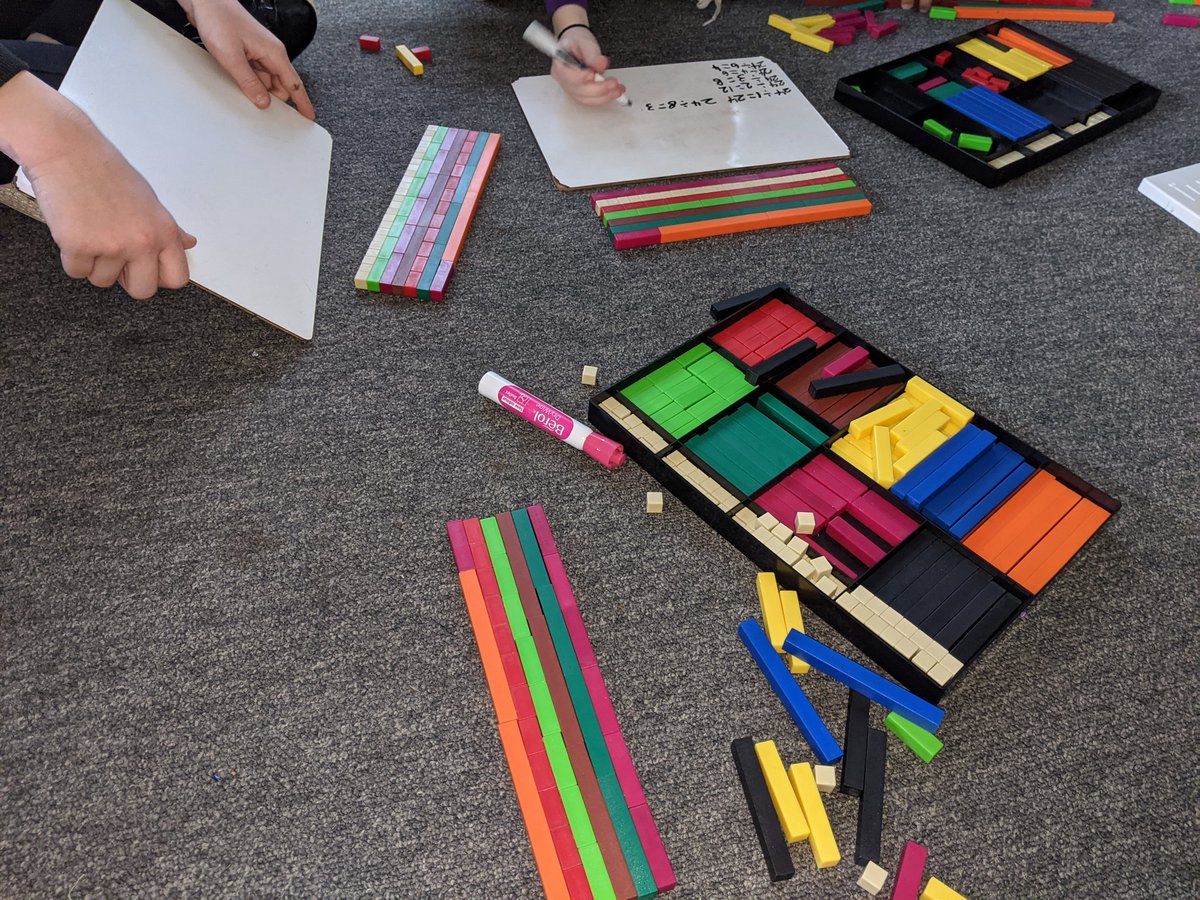 P5a have been exploring multiplication using cusinaire rods. We are developing an understanding of how groups of equal parts can make up a whole number. Roll on division! @Castleview_PS