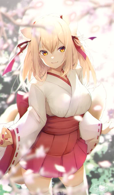 #和服の日 
過去絵ですが🦊👹 