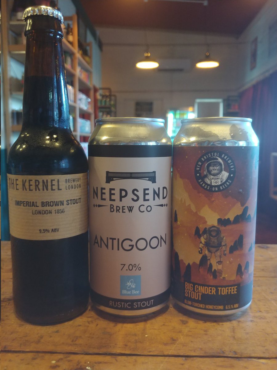 It's getting delightfully stouty in the shop today. We've had deliveries of <a href="/kernelbrewery/">Kernel Brewery</a> , <a href="/NewBristol/">New Bristol Brewery</a> and <a href="/NeepsendBrewCo/">Neepsend Brew Co</a> / <a href="/BlueBeeBrewery/">Blue Bee Brewery</a> !