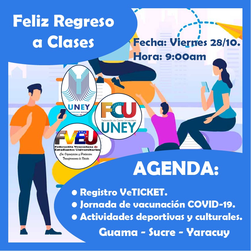 MedozaWullian's tweet photo. En la @uney_oficial continuamos con jornada de vacunación a estudiantes y personal, registro #VeTikets y actividades culturales en el marco de #regresoaclases #bioseguro. @NicolasMaduro @TibisayLucena8 @arbolve https://t.co/Jv3mh4cZEu