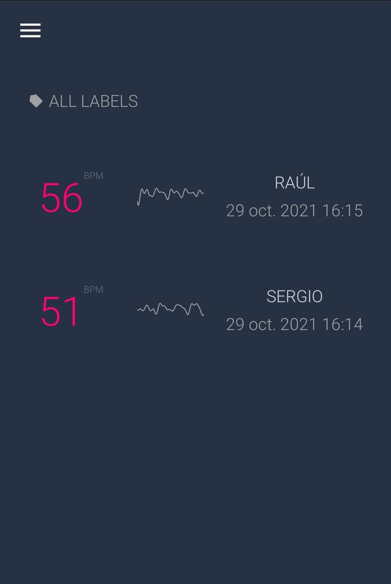 APP RECOMENDADA. 
MONITOR DE FRECUENCIA CARDÍACA.
Aplicación sencilla como complemento para la medición del pulso en el alumnado, tras la explicación de los métodos tradicionales
Registros ilimitados donde indicar los nombres de quien lo realiza
Hay muchas opciones de otras apps