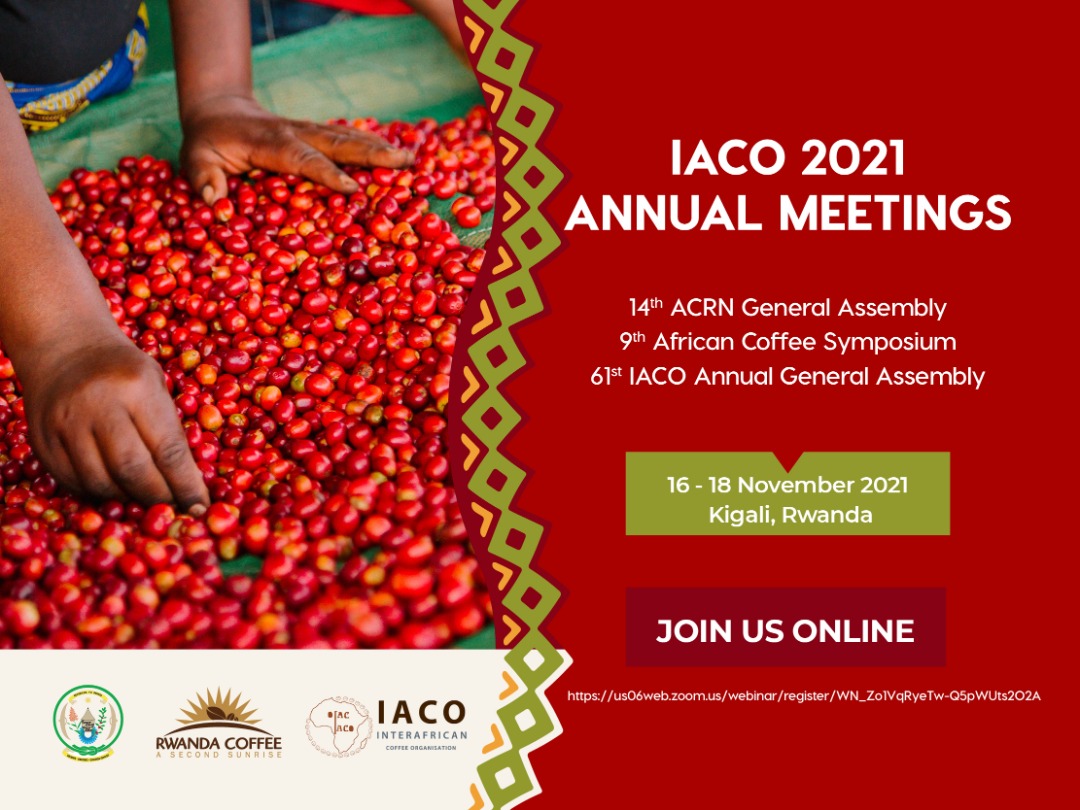 Are you engaged in coffee business or farming? Member states of the Inter-African Coffee Organization will meet in #Rwanda from 16 to 18 Nov 2021, to discuss solutions to challenges facing the coffee industry and explore the opportunities for the continent. #AfricaCoffeeMeet2021