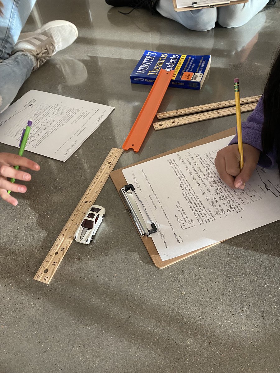 Carroll4thGrade's tweet photo. Potential energy, kinetic energy, and Hot Wheels 😎 @DossOwls @AustinISD_STEM https://t.co/wJ6RckDuGO