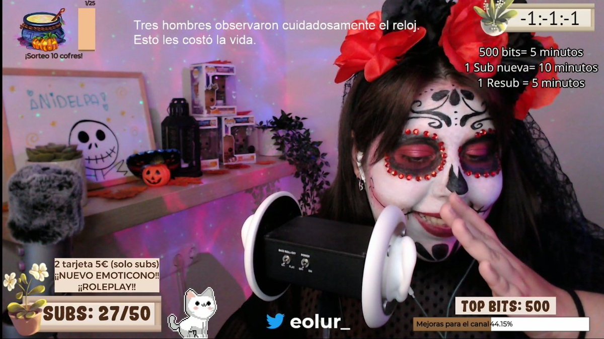 <a href="/Eolur_/">Eolur🪶</a> gracias por el directazo de hoy! Muy contento de poder verte de nuevo🥺💜 todo lo que estás ganando, te lo mereces! Y ese maquillaje, estuvo hermoso! Me ha encantado, gracias por las risas y la buena compañía🤗💜