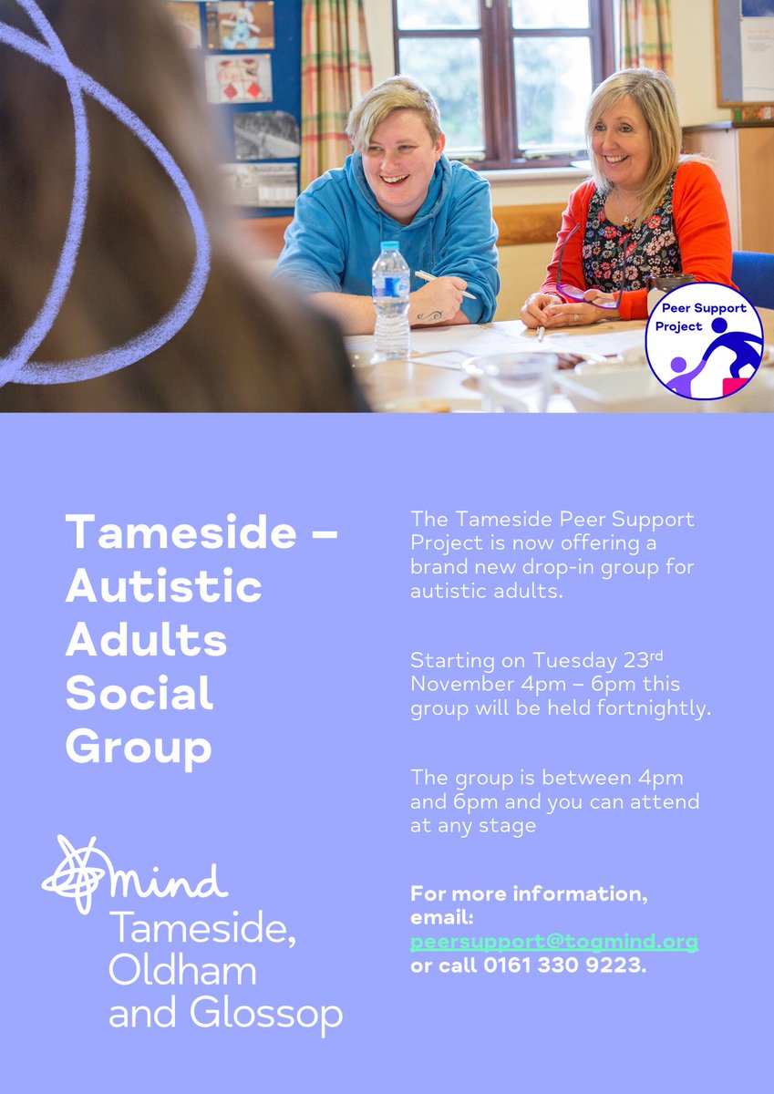@AutismAdultDiagnosis_TandG (@atandgicft) on Twitter photo Autistic Adults social group; drop in group held at Mind-wellbeing Centre, 216 -218 Katherine Street Ashton <a href="/TOGMind/">Tameside, Oldham & Glossop Mind</a> #Autism #autistic Autistic Adults social group; drop in group held at Mind-wellbeing Centre, 216 -218 Katherine Street Ashton <a href="/TOGMind/">Tameside, Oldham & Glossop Mind</a> #Autism #autistic