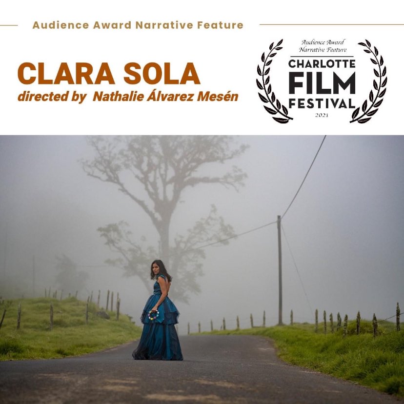 cinecasual's tweet photo. ¡El film tico 'CLARA SOLA' ganó el premio del público al Mejor Largometraje Narrativo en el @CltFilmFest! Gracias a todos quienes nos acompañaron a esta presentación especial organizada por Cine Casual + @cltfilmsociety. ¡Charlotte está listo para más cine latinoamericano! https://t.co/cgnQ7EYebB
