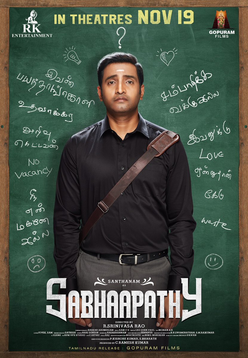 thunivuBB01's tweet photo. #Sabhaapathy Tamilnadu Theaterical Acquired By @gopuram_films 

Second Single Coming Soon. 

#Santhanam @RKEntrtainment @VijaytvpugazhO 
@SamCSmusic https://t.co/Nl01TDqSpg