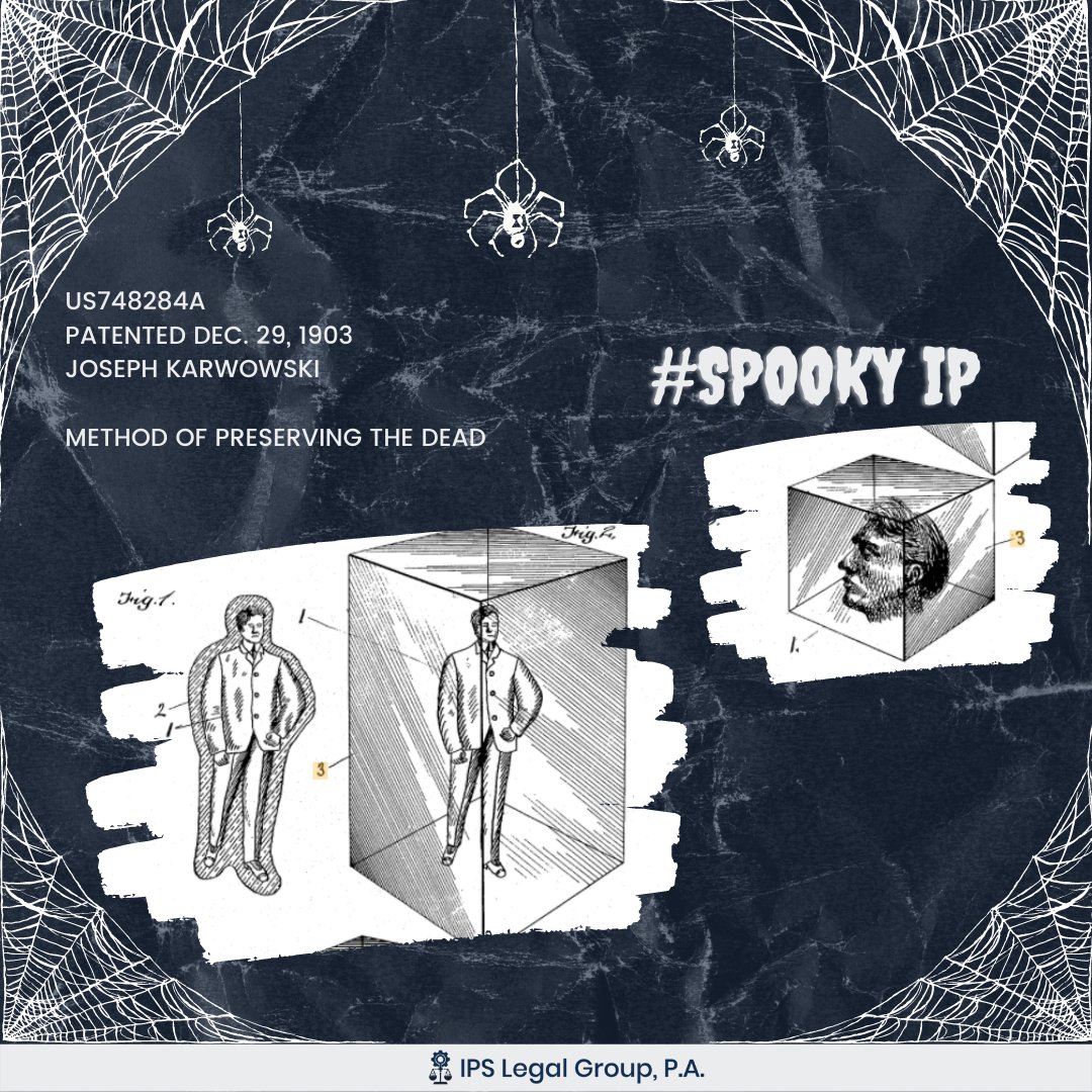 ipslegalgroup's tweet photo. “I see dead people”
…..encompassed in glass.
Oh my ghoul! This is our last round of #CreepyIP until next year!
Let us know which was the creepiest!
#IPSLegalGroup #patentattorney #attorney #innovators #intellectualproperty #intellectualpropertylaw https://t.co/OfoTR8J1kv
