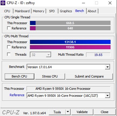 chazzajoe's tweet photo. @herb_hsso @harukaze5719 Stock 5950x is a fair bit slower than what you can get out of it with small tweaks. Take this for example, I squeezed an extra 2k points with PBO and gained single core performance all while using up to 226W https://t.co/OHHAFP8JX5