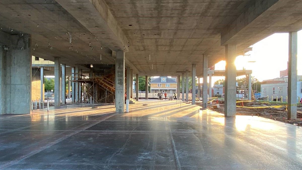 ManhattanBuild's tweet photo. Manhattan and @LithkoLLC placed 350 cubic yards of concrete Level I slab at the @NounHotel project in Norman, OK. The placement of the slab brings the construction team one step closer to topping out the structure. @GH2Architects #BuildingExcellence #CooperProjectAdvisors https://t.co/WA3ibfxbC7
