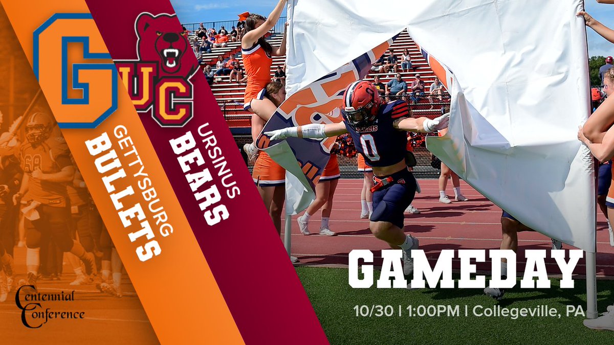 GburgFB's tweet photo. It's GAMEDAY!! The Bullets travel to Collegeville to take on Ursinus. Come out and support! #GettysburgGreat #ChampionshipCharacter https://t.co/fLiAOSZphq