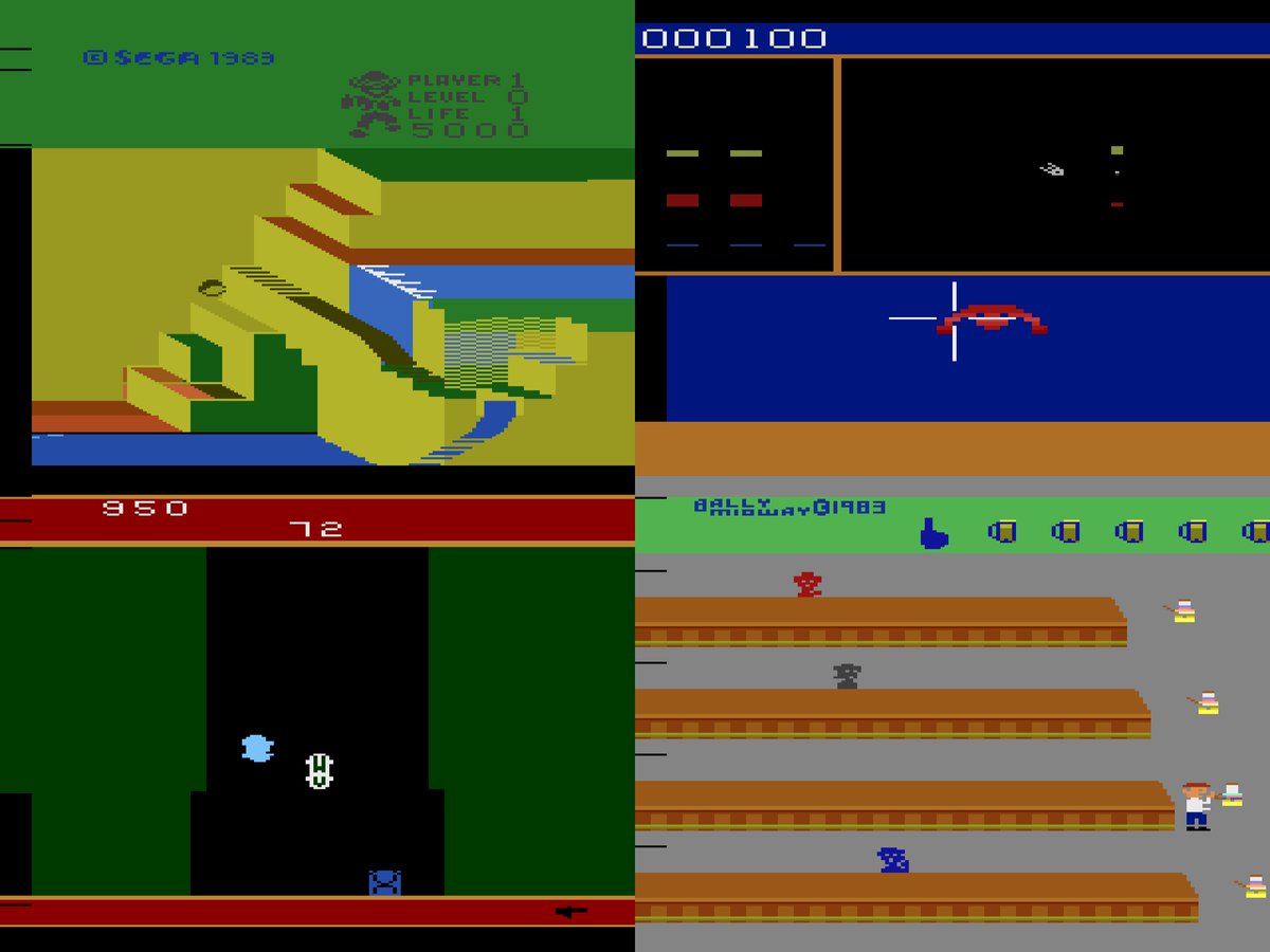HerculesWorksho's tweet image. Another fun Friday, our four favourite Sega games for the Atari 2600. Congo Bongo (1983), Star Trek - Strategic Simulations Simulator (1983), Spy Hunter (1984) and Tapper (1984). herculesworkshop.com/cgi-bin/p/awtp… #electronicgaming