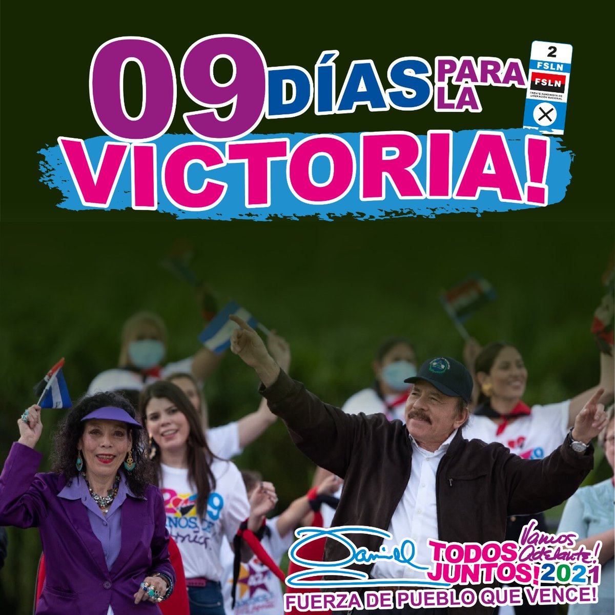 LaMilpaRev's tweet photo. ❗ A 09 DIAS PARA LA GRAN VICTORIA DEL PUEBLO PRESIDENTE ✊🏽❤🖤

#Nicaragua 
#29Octubre
#UnidadParaLaProsperidad 
#TodosJuntosVamosAdelante 
#OctubreVictorioso https://t.co/ZoNnX7aWb9