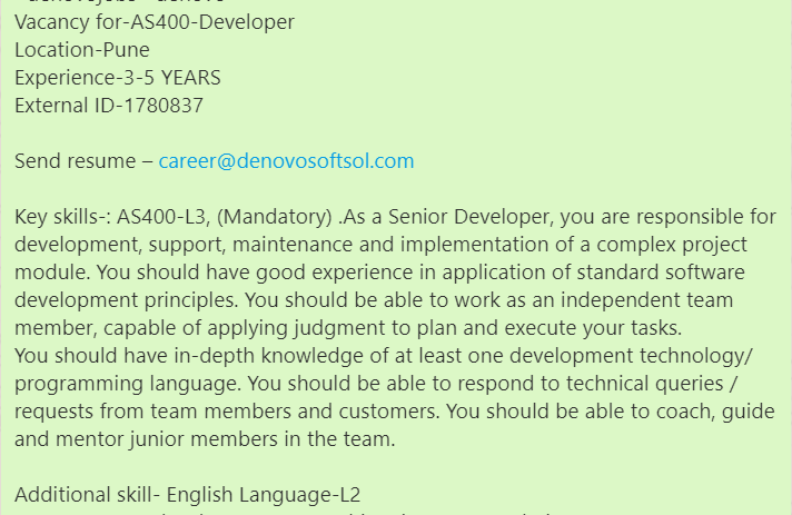 denovosoftsol's tweet photo. #denovojobs #denovo
Vacancy for-AS400-Developer
Location-Pune
Experience-3-5 YEAR
External ID-1780837
Send resume – career@denovosoftsol.com
#as400 #as400developer #as400architecting #as400admin #programminglanguage #developmenttechnology #seniordeveloper #developerjob https://t.co/QNdfjE3Ctw