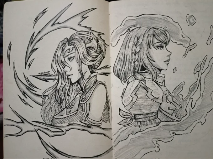This is literally one of the best traditional artworks I made I dont know why I can't replicate this in digital xD https://t.co/THWtQriZTI 