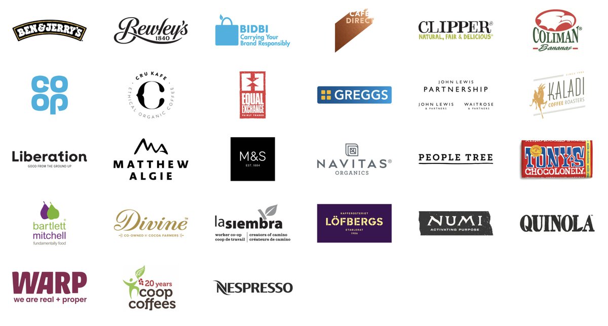 FairtradeUK's tweet photo. 27 Fairtrade businesses, including @divinechocolate and @Nespresso, have now signed a pledge committing to protect and invest in the green transition of global supply chains in the face of the climate crisis.

Find out more: https://t.co/PAahi5315P
 
#BeFairCOP26 https://t.co/rlfluWAfh6
