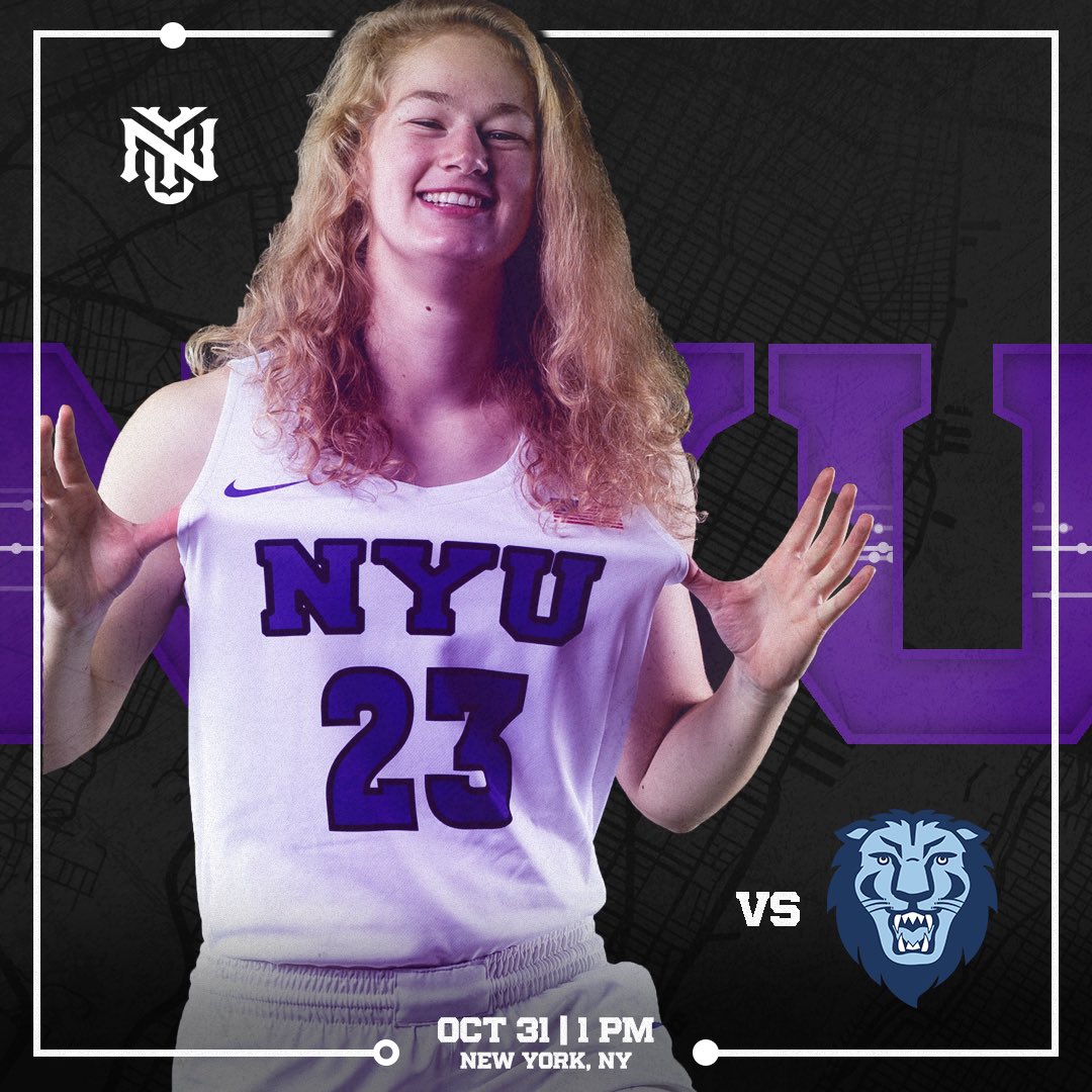 nyuwomenshoops's tweet photo. WE’RE BAAAAAACK!!! 💜💜💜

Come get a first look at your favorite Violets this Sunday at Columbia in an exhibition game at 1pm! 

Admission is FREE! (Must show proof of vax and wear mask) 

More Info: https://t.co/HAzQx9eRqQ 

#RELENTLE99 https://t.co/bJEQjp2EJV