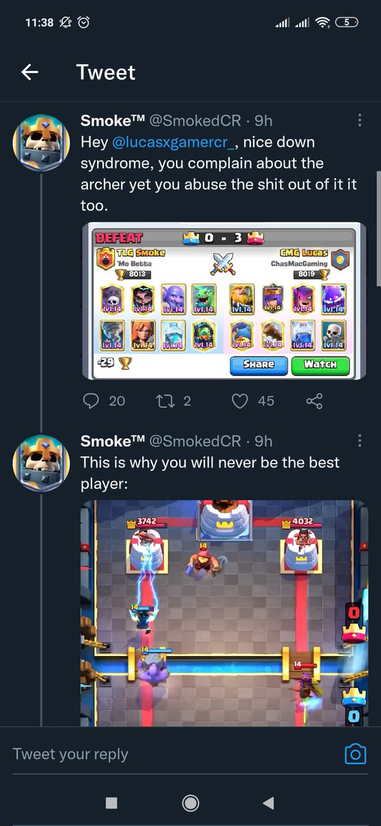 LucasXGamer CR tweet media