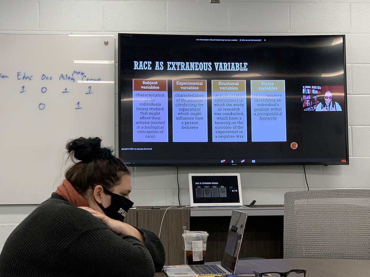 Race as an Extraneous Variable, including:
Experimental
Situational
Status

Shoutout to @robyntmoore for running the chat and Q&amp;A