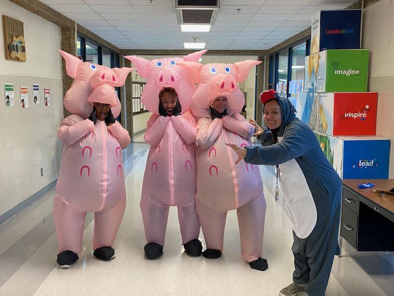 EducatorAmyC's tweet photo. Story Book dress up day! Our 5th grade team nailed it! @WGA_Leopards https://t.co/44Yjhda1LC