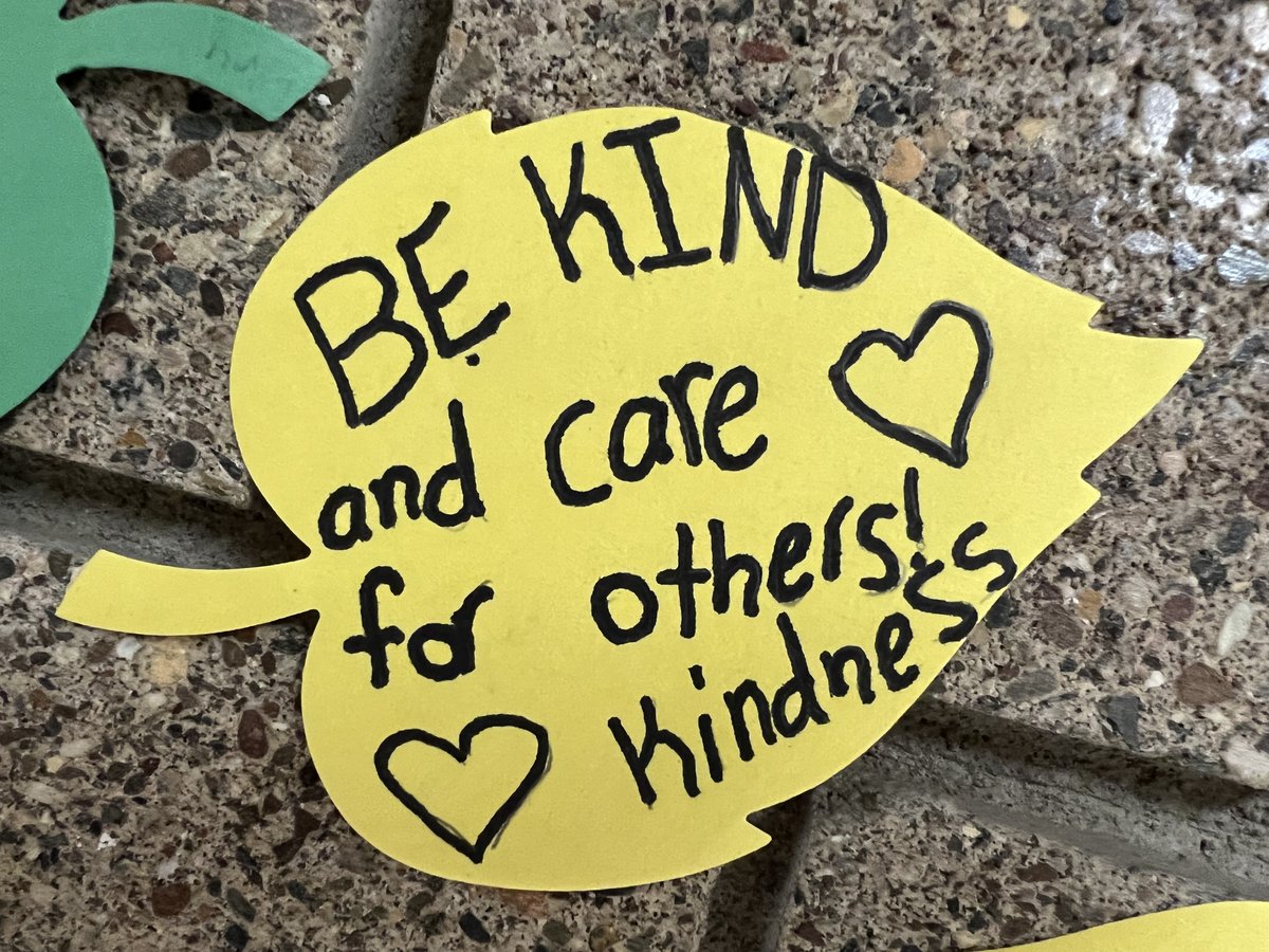 PWEmagic's tweet photo. We are wrapping up Bully Prevention Month at Pinewood.  Our students did a great job filling the trees with leaves of Kindness!
#MontiMagic    #PWEmagic https://t.co/FzwH5agb59