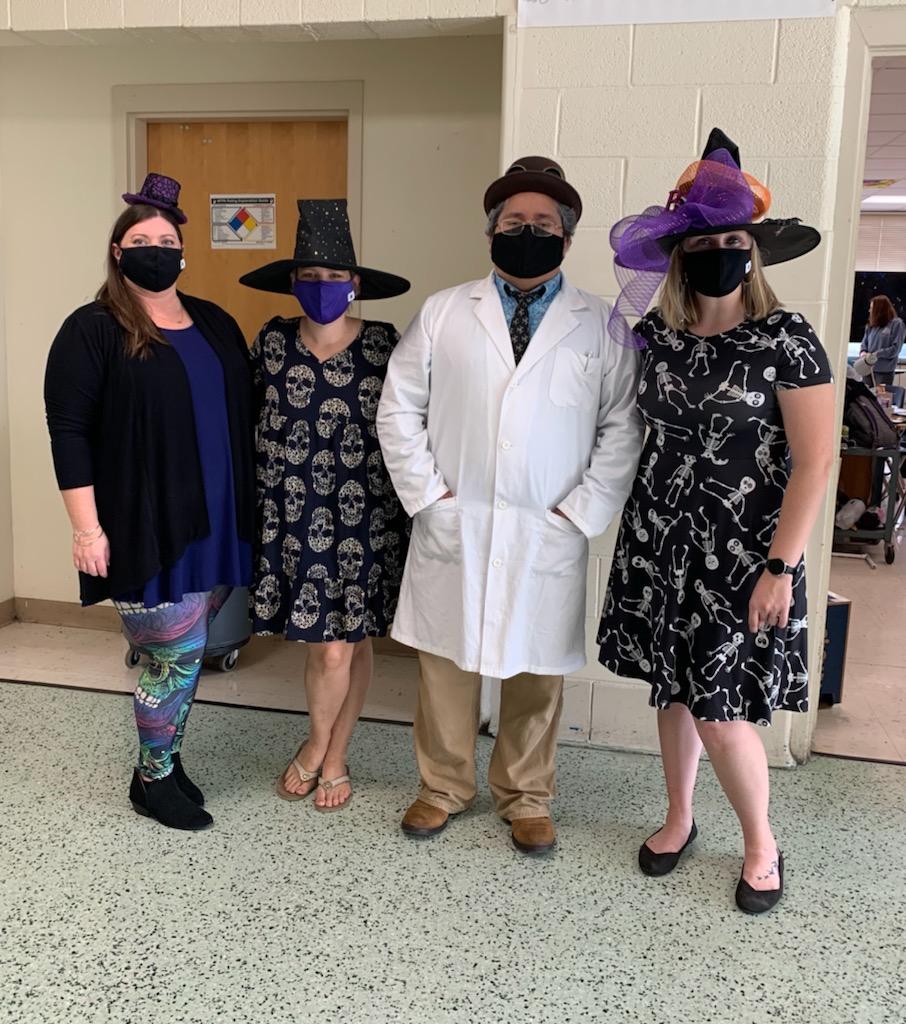 emilylahredu's tweet photo. It's STEM-O-WEEN again in the @GreeneCentralHS Science department. Doing some super fun CHEM and STEM activities to celebrate.
#pumpkincatapults
#dancingghosts
#bonebridge
#dracularacing https://t.co/VnZBEg2l1g