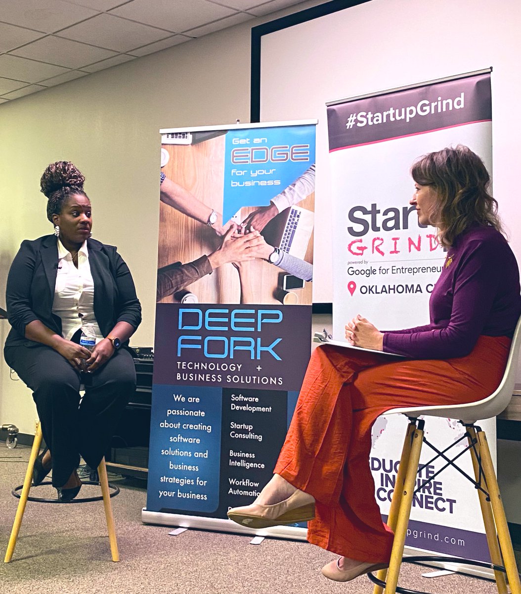 StartupGrindOKC's tweet photo. #ICYMI Watch our live fireside chat with Katrina Mason, CEO of Midwest VRS
🎥 https://t.co/QXPL5e3VKY 

#startupgrind #okc #entrepreneurlife https://t.co/uXBFpqqdgh