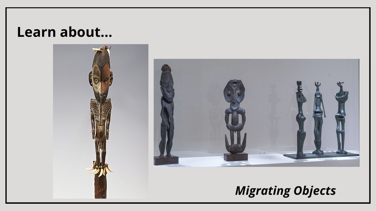 GuggenheimPGC's tweet photo. Con la rubrica “Learn about..#MigratingObjects” ogni sabato sveliamo aneddoti e curiosità sulla mostra che ha riaperto al pubblico. Oggi parliamo della scultura Sepik e di #HenryMoore. Sapevate che Moore si ispirò alle opere Sepik esposte al British Museum? Seguici su FB e IG! https://t.co/uUOv5C6RbL