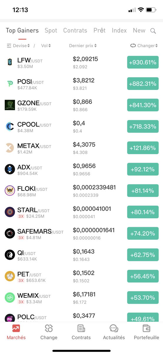 cryptotabfrance's tweet photo. C’est dingue ce qui se passe en ce moment, sur Gate… https://t.co/Zbn5BDv4Lo

$LFW $POSI $GZONE $CPOOL $METAX $ADX $FLOKI $STARL #SAFEMARS $QI $PET https://t.co/MClKZQulIK