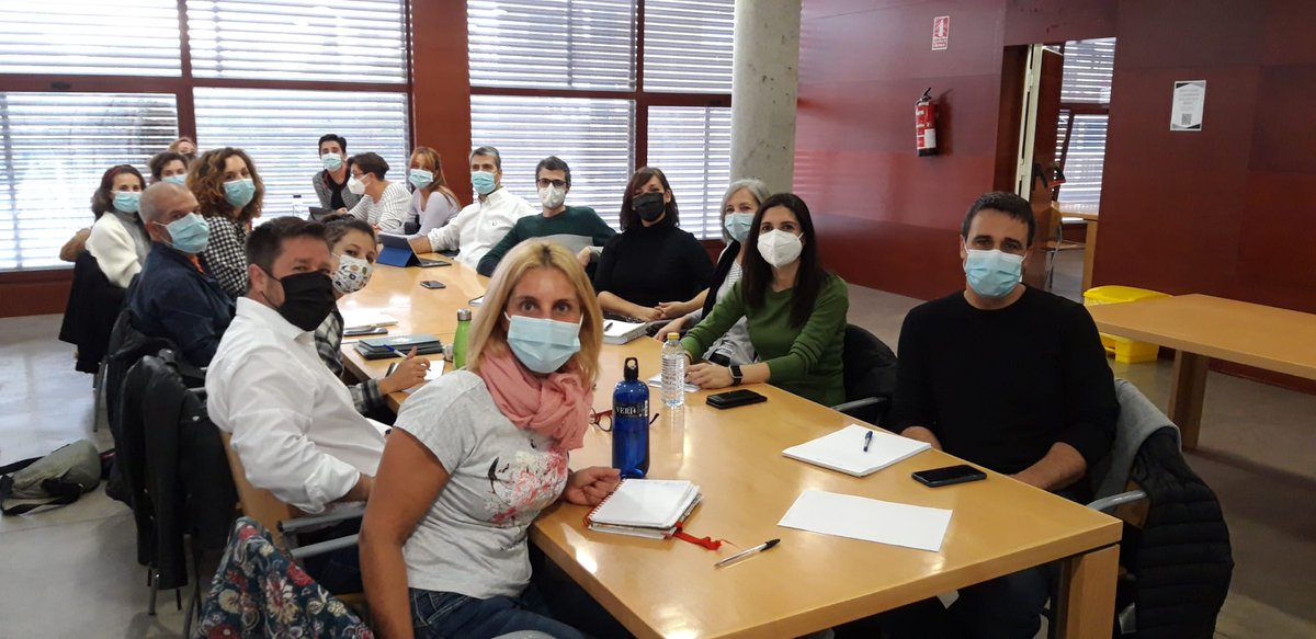 Primera reunión de l@s tecnic@s de empleo de los <a href="/CRL_Madrid/">CRLs</a> desde febrero de 2020. Todes con mascarilla, eso sí. Dando impulso al #empleo de las personas con #emc