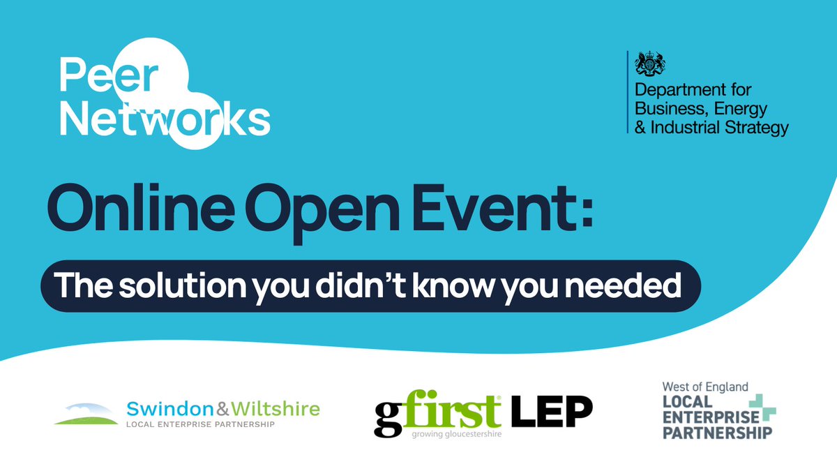 PeerNetworkGlos's tweet photo. Join @GFirstLEP @WestofEnglandCA and @SWLEP to find out more about #PeerNetworks.

Wednesday 3rd November 2021, 2:30pm.

Sign up here: https://t.co/IsQ27BYUDQ https://t.co/Q4gjybkEqU
