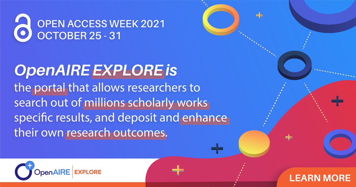 OpenAIRE_eu's tweet photo. How is OpenAIRE #Explore contributing to #openknowledge? Read our blog post and find out more! #openaccessweek2021 #openaccess #OAWeek2021 #OpenScience #ResearchGraph #OpenAIRE👉https://t.co/RnPKkyZzUy https://t.co/djgLG3MO5a