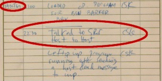 This is the first ever message sent across ARPANET, progenitor of the Internet, 52 years ago #Today bit.ly/2eSZh39 #InternetDay #Internet