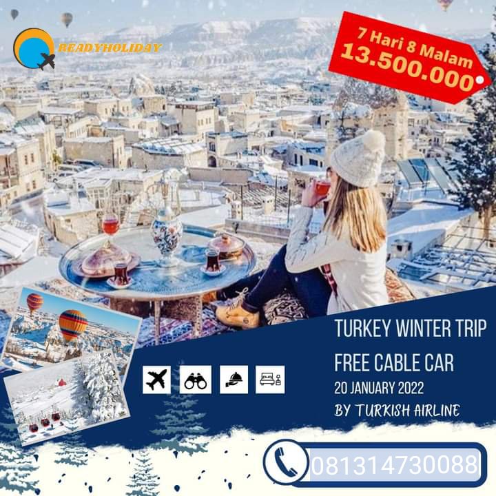 HolidayReady's tweet photo. Paket Tour Turki Winter 2022 yang bisa anda pilih untuk menikmati keindahan Turki di musim dingin. Hanya dengan memilih jasa terbaik, maka anda akan mendapatkan pengalaman yang tak terlupakan.

#traveling #Turkish #WINTER https://t.co/a6fSUIinYS