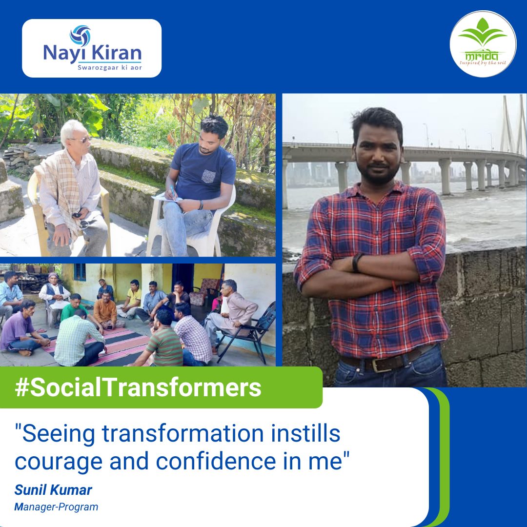 Meet Sunil Kumar,  a social transformer. He seeks inspiration, courage, and confidence from the transformation his work under the THDC India Ltd’s Nayi Kiran project brings in the lives of people.
.
#nayikiran #socialtransformers #uttarakhand #thdcindia #teammrida