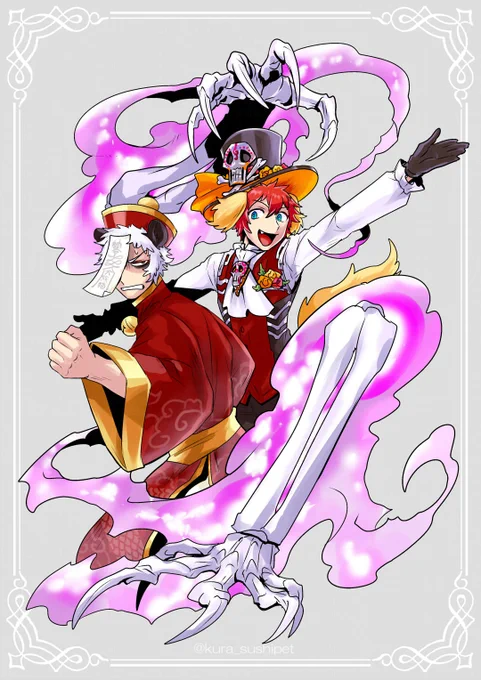 今日はハロウィンだね!
だからちょっと仮装して、特別な姿でお祝いしちゃおう!
ぼくとしゃりパンダ、しゃりうさ、ぐんかんにゃんことぷちわんこ!
ハロウィンの衣装をリクエストしてくれたみんな、ありがと～。
ハロウィンイラストの後半は17:00ごろに投稿予定です。 