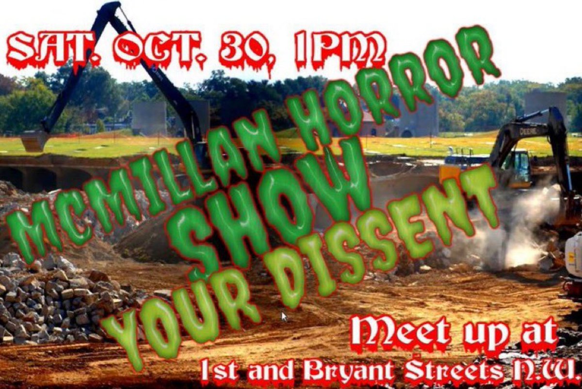 Saturday, 10-30-2021

<a href="/McMillanPark/">Friends of McMillan</a> protest at 1st &amp; Bryant St NW, 1pm

#BloomingdaleDC