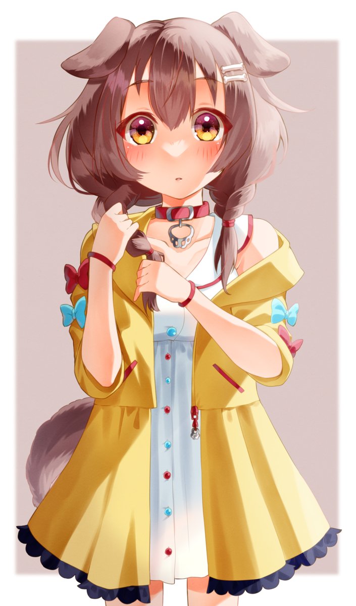 戌神ころね 「みつあみギュッころさん
#できたてころね 」|まなちゅうのイラスト