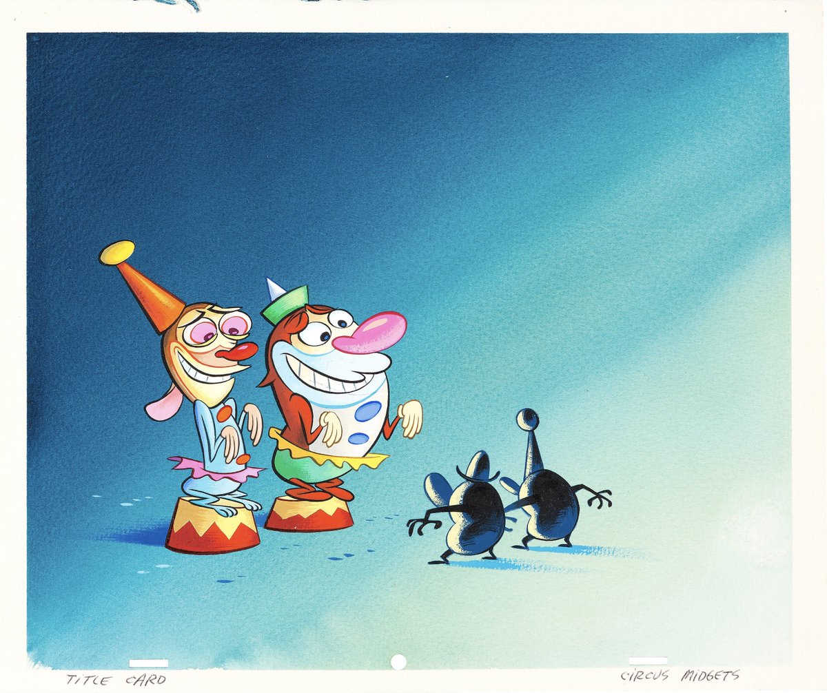 ArtofrS's tweet photo. Title card painting from 1993’s “Circus Midgets”, Prod # RS-306, exact artist unknown. https://t.co/AKyP665wQR