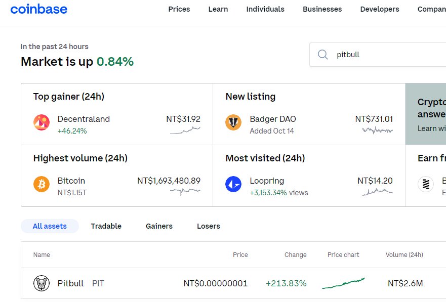 Pitbull Token tweet media