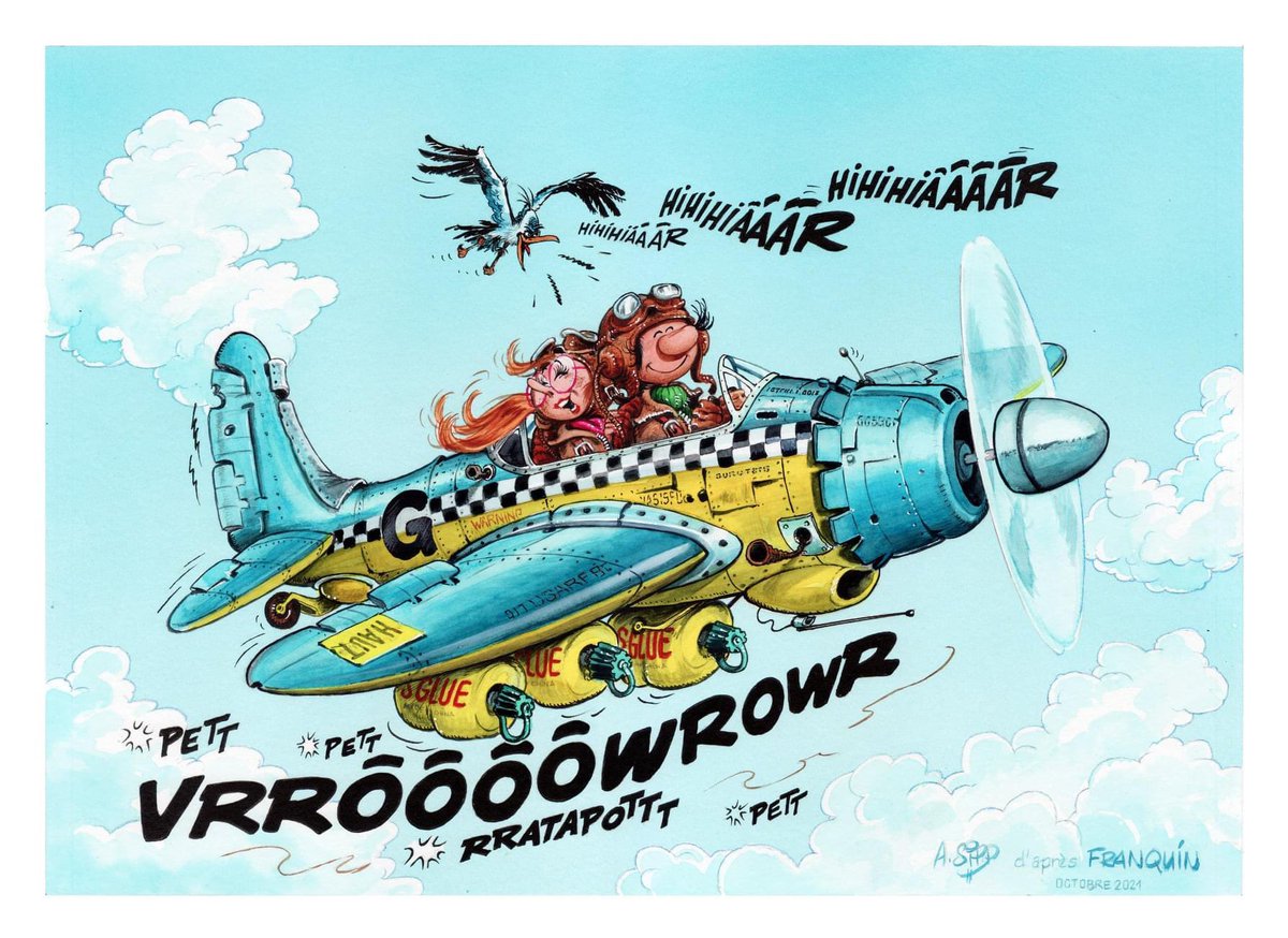 Franquin_Cie's tweet image. #Gaston #lagaffe Andrée Sipp d’après #Franquin