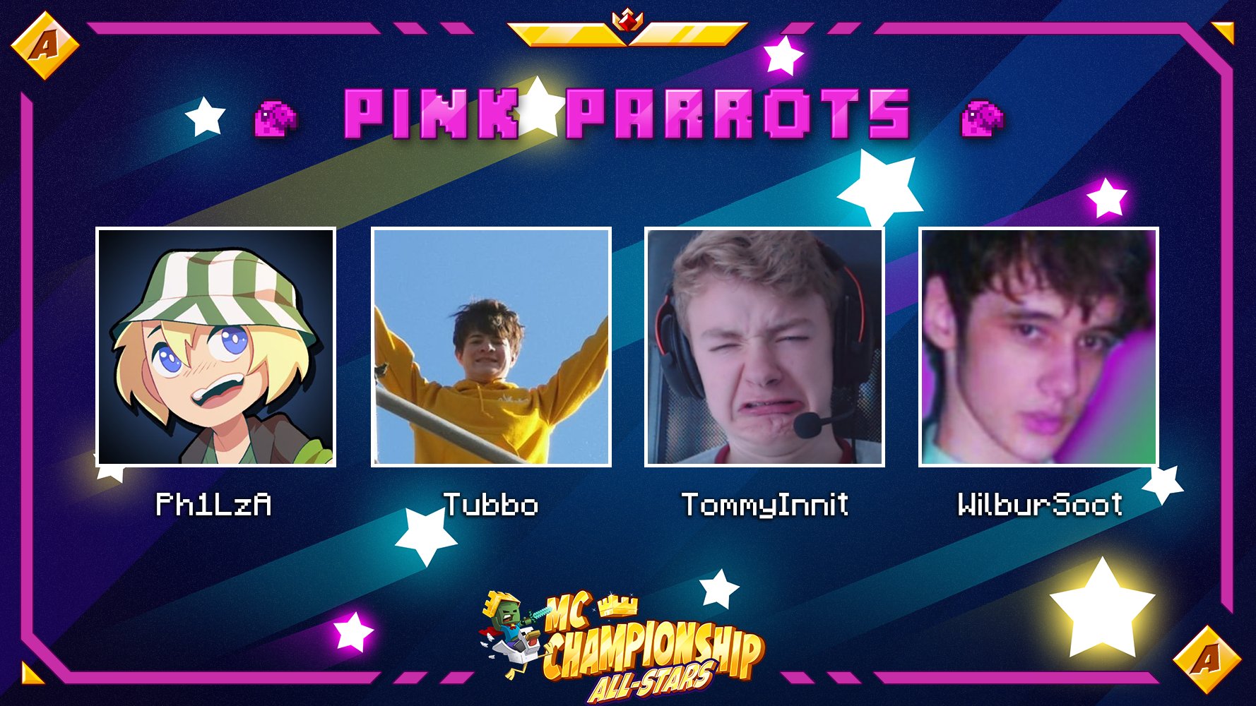 MC Championship on X: 👑 Announcing team Pink Parrots