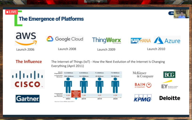 kumarthinks_'s tweet photo. Bill Foster, Senior Consultant, Industrial Automation talking about the emergence of #CloudComputing platforms at #TransformtoNext.
@rneelmani @GandhiSmruti @gargic15 @hacback17 @dynamicCISO #girlswhocode #cio #100DaysOfCode https://t.co/Dbe4mcUptN