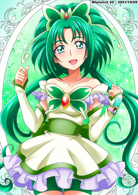 キュアミントを描いてみました☆
#precure 