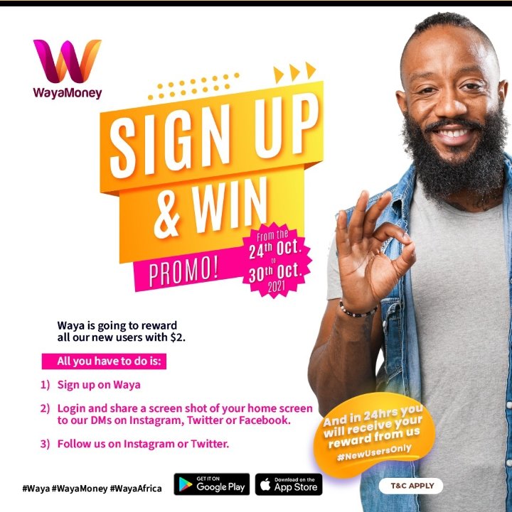 Reggaewailer's tweet photo. Do you know you can now transact money across Africa for free? Download
@WayaMoney app from playstore https://t.co/6wibLoVdVD and enjoy 
 #Waya4Kenya #JoinWaya https://t.co/9M1EDBA3LB