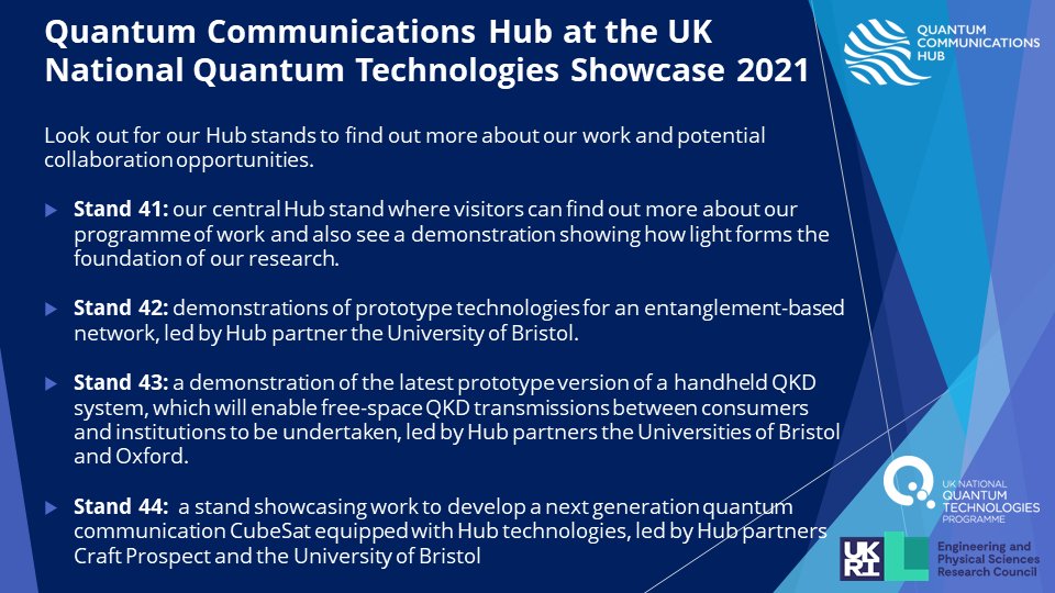 IQNHub's tweet photo. There's just one week to go until the @QCommHub will be exhibiting at the #QuantumShowcase2021. You can find out more about our exhibits and where to find us below. We look forward to seeing you there! https://t.co/OwdkviOhTP 
#Quantum #UKQuantumTech https://t.co/cgac7b2Mj9